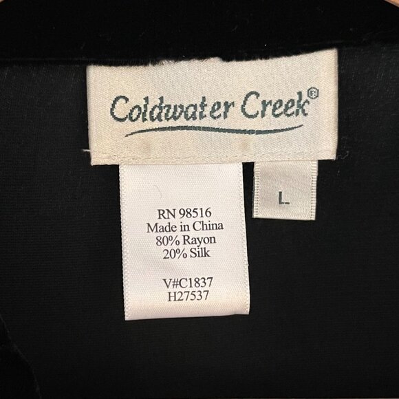 Vintage Y2K Coldwater Creek Women Velvet Button Down Shirt Size L Luxury Holiday - Picture 3 of 9